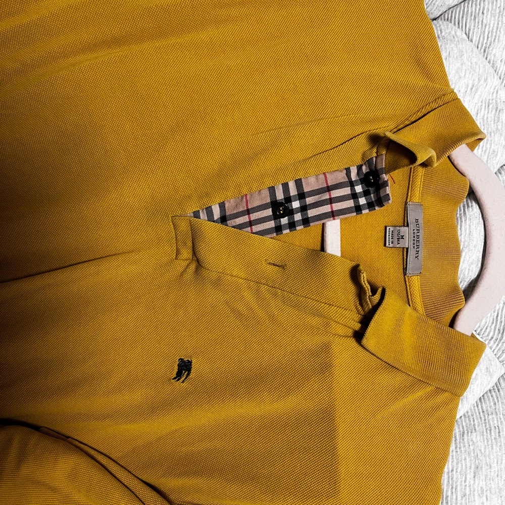 Burberry Yellow Polo Shirt Vibrant Style
